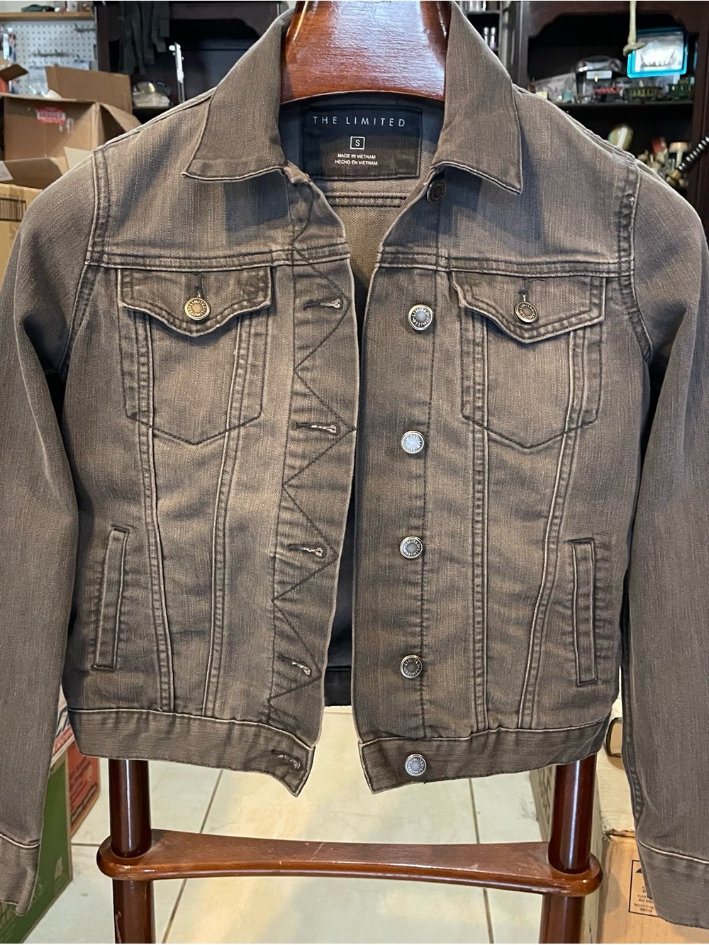 The Limited Women's Denim Jacket in Faded Gray